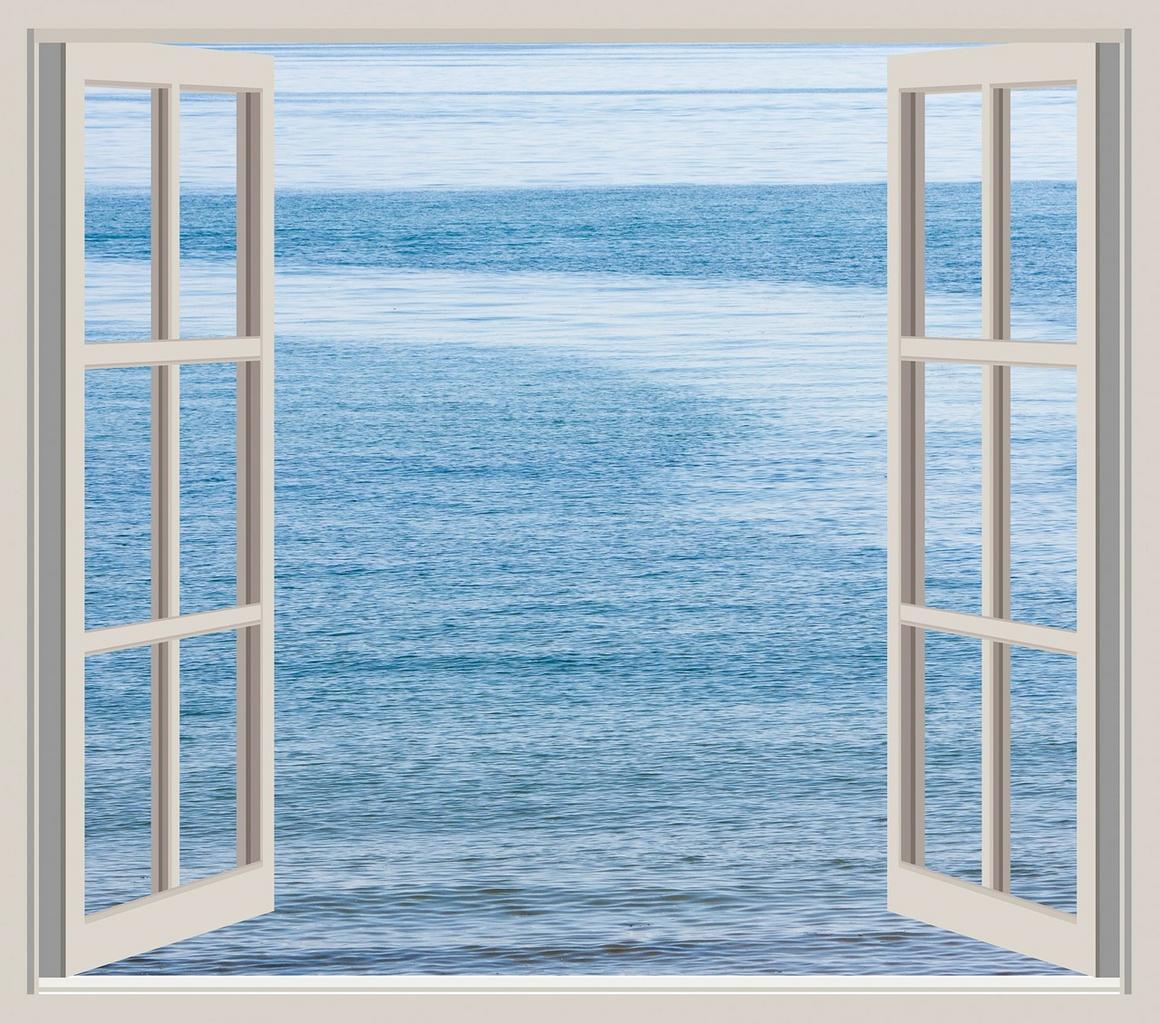 okno, more